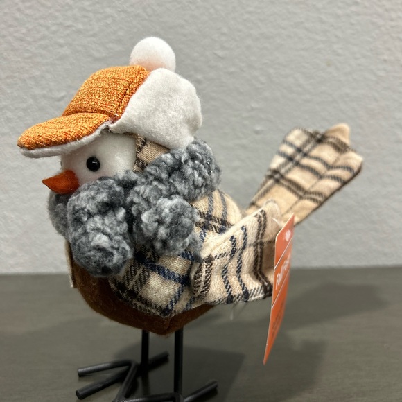 Fall Fabric Bird with trapper hat Similar to* Target fall birds - Picture 3 of 5